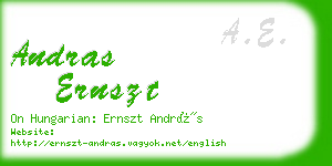 andras ernszt business card